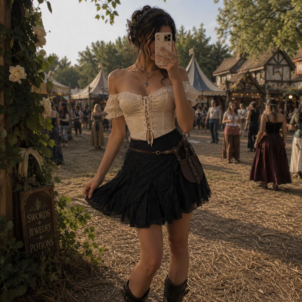 Whimsigoth Silk Renaissance Y2K Fairy Festival Grunge Goth Fringe Mini Skirt